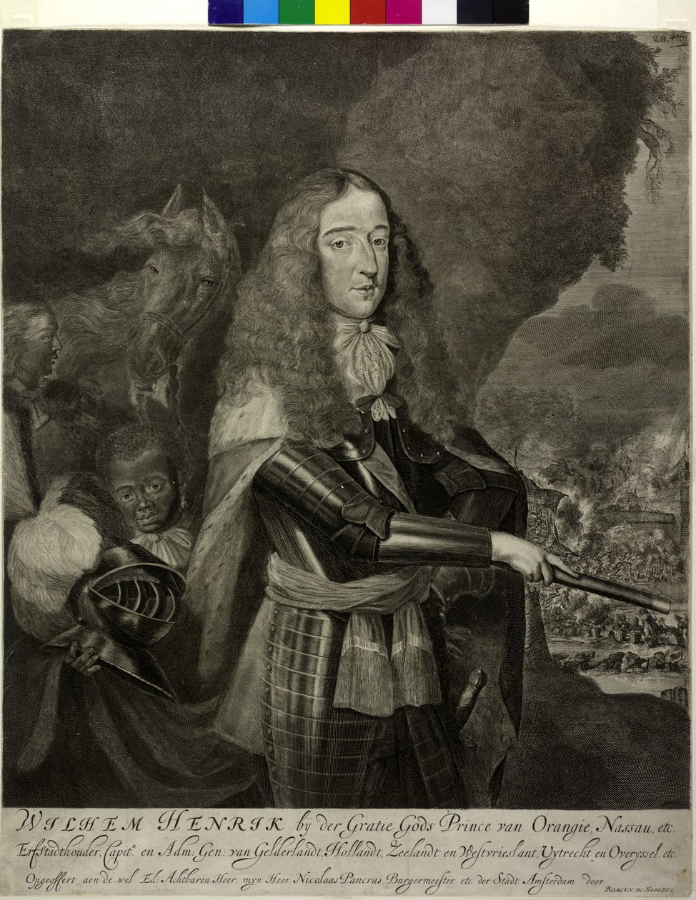 Prins av Oranien Wilhelm III av Romeyn de Hooghe