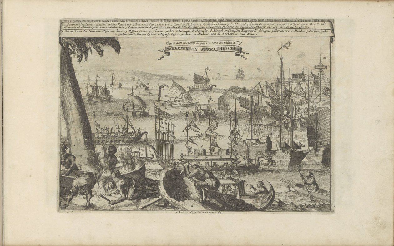 Schepen en speeljachten Scheepen en Speeljachten / Fartyg och nöjesjakter bland kineserna (titel på objekt) Öst- och Västindien och andra platser (serietitel) av Romeyn de Hooghe