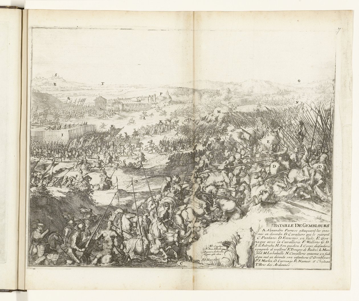 Slag bij Gemblours, 1578 Battle of Gemblours (titel på objekt) Wars of Flanders (serietitel) av Romeyn de Hooghe