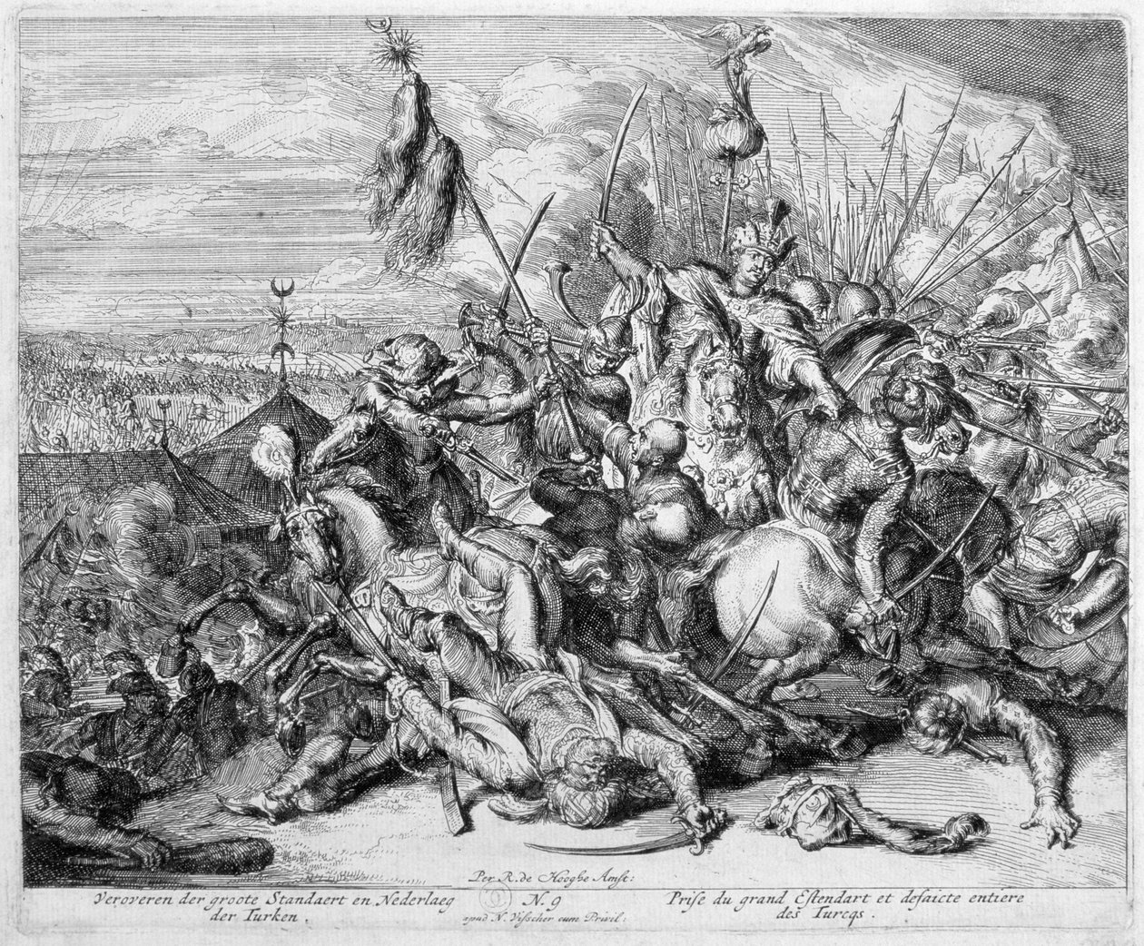 Vienna Print Cycle, Capturing the Great Standard, 1683 av Romeyn de Hooghe