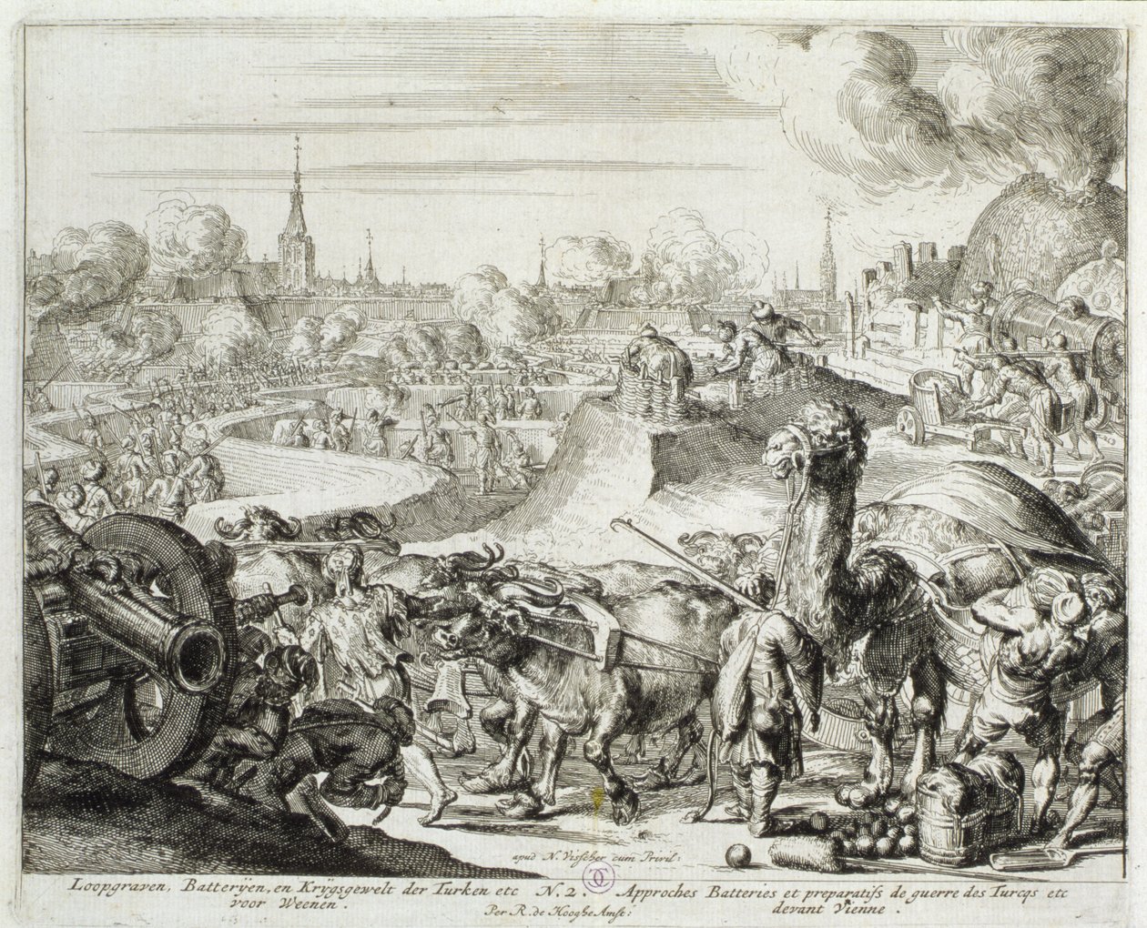 Tryckcykel i Wien, Turkisk ställning i Wien, 1683 av Romeyn de Hooghe