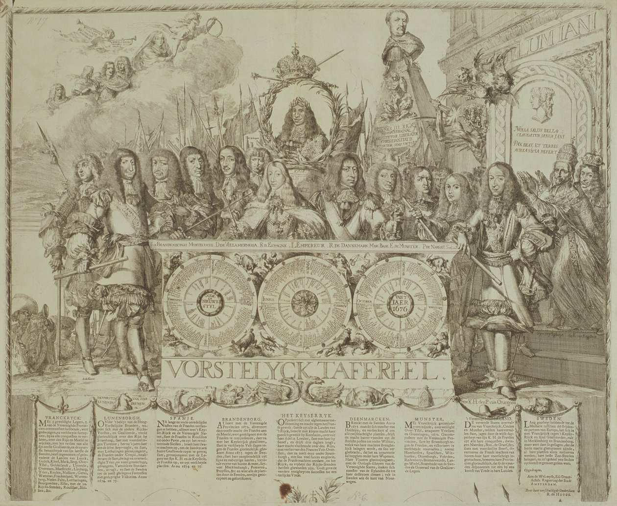 Vorstelyck Tafereel, ca 1676 av Romeyn de Hooghe