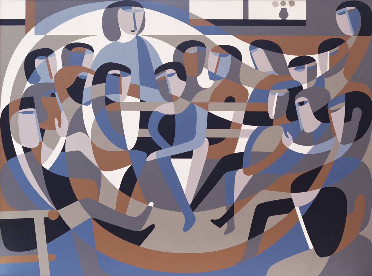 Jordans Quaker Meeting 2, 1993 (akryl ombord) av Ron Waddams