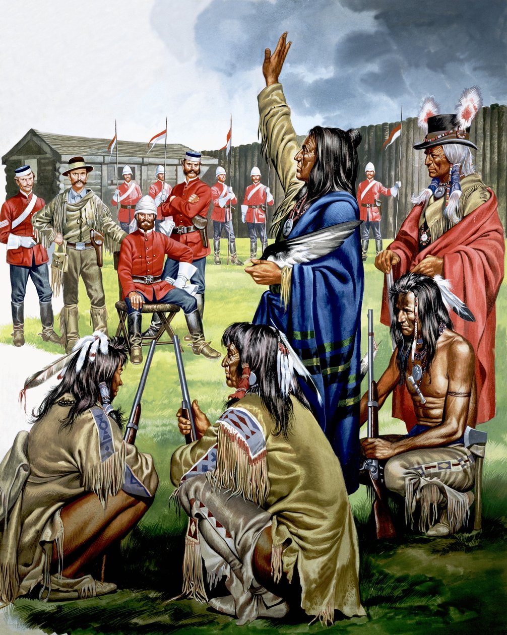 Indianerna och de amerikanska soldaterna av Ron Embleton