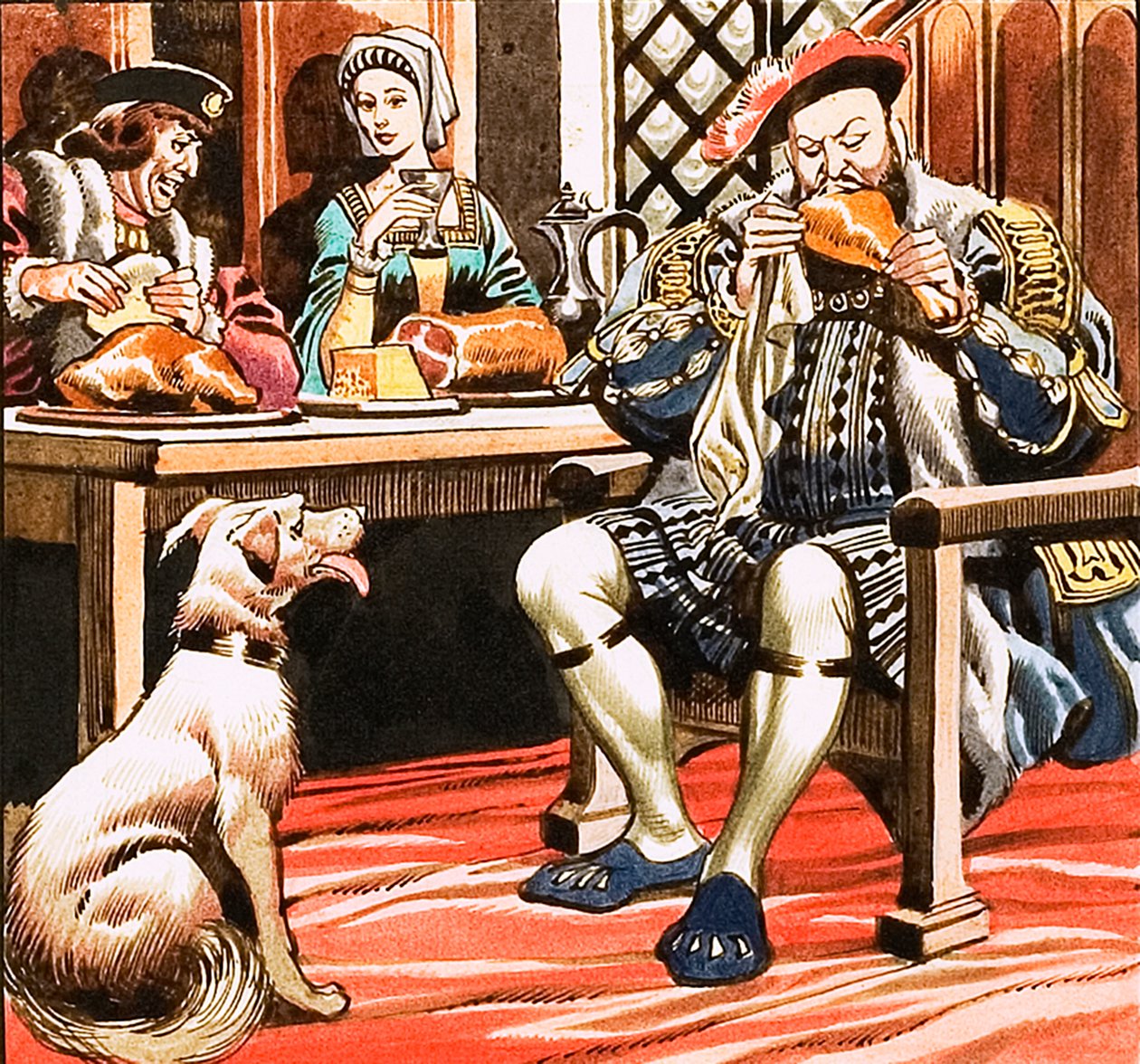 Kung Henry VIII äter av Ron Embleton