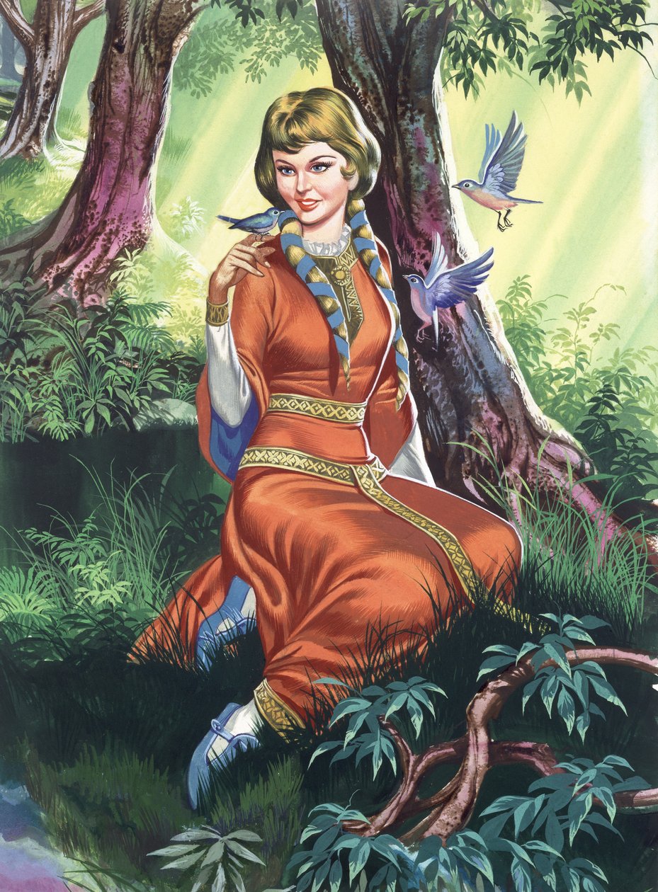 Maid Marian (gouache på papper) av Ron Embleton