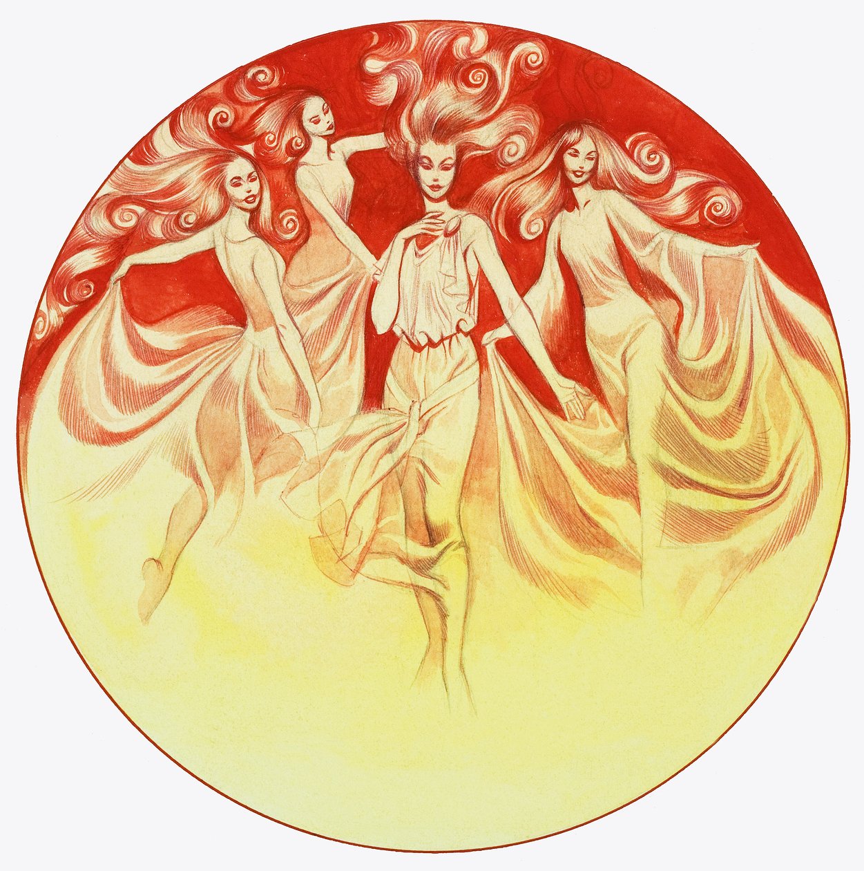 Tannhauser och Venus (gouache på papper) av Ron Embleton