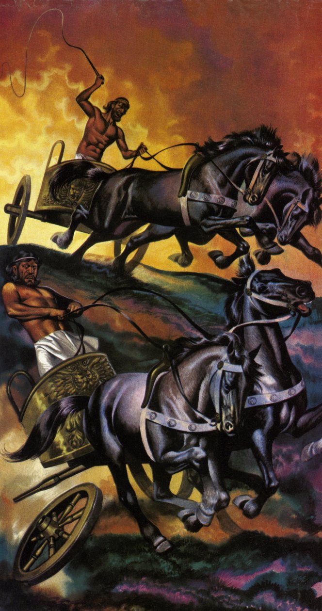 The War of the Gods (färglitografi) av Ron Embleton