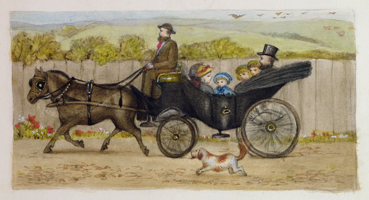 In the Carriage, Addiscombe, 1883 av Rosa Clementina Petherick
