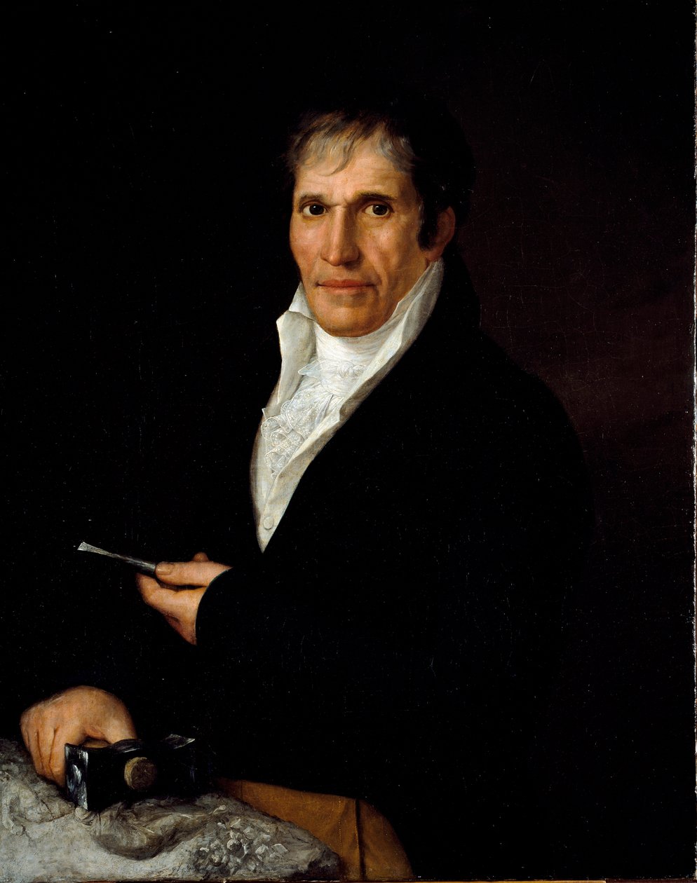 Porträtt av skulptören Bartolomeo Carrera Målning av Rosa Bacigalupo Carrera (1800-talet) Genes, Ligustica Academy of Fine Arts av Rosa Bacigalupo Carrea