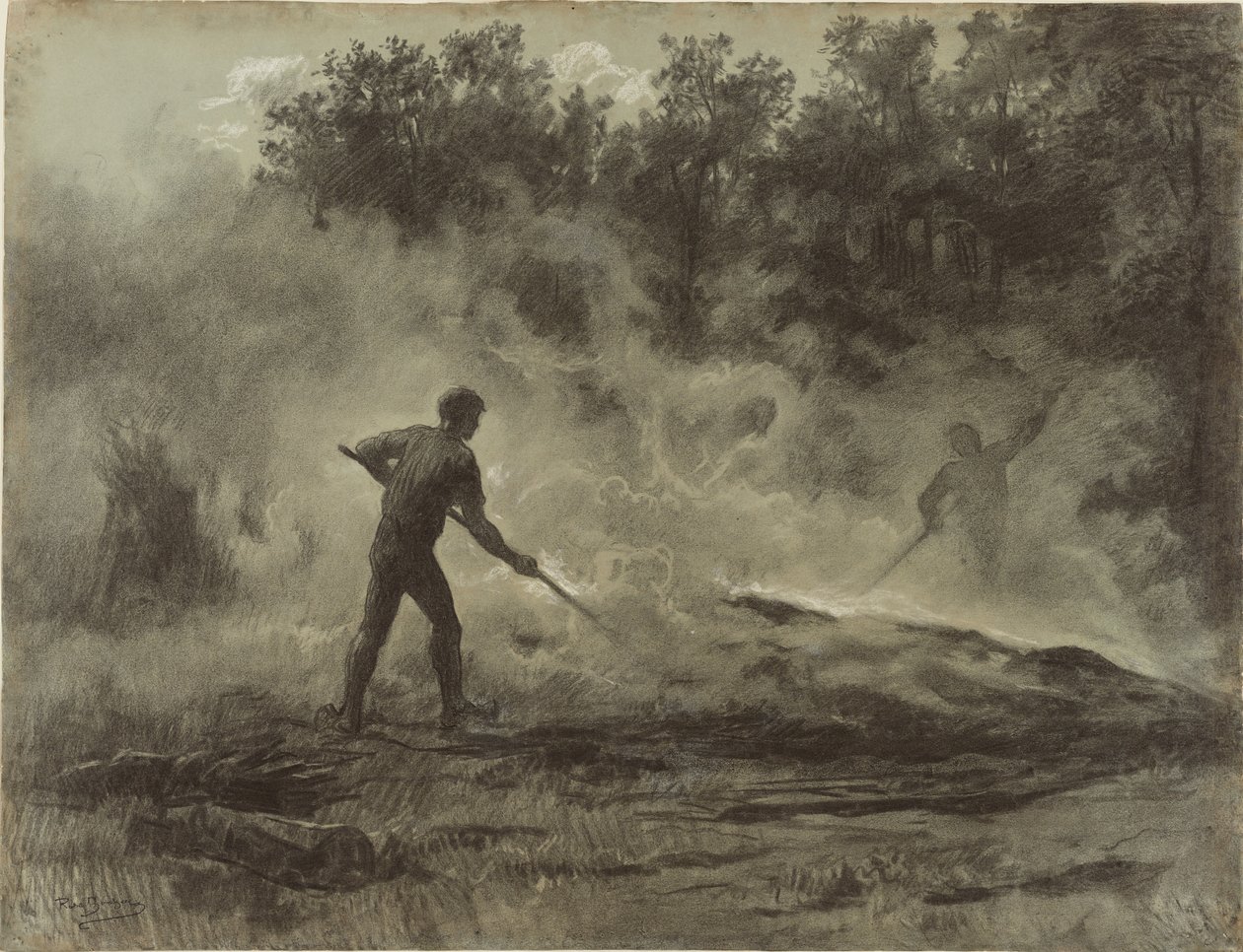 Kolbrännare (Les charbonniers) av Rosa Bonheur