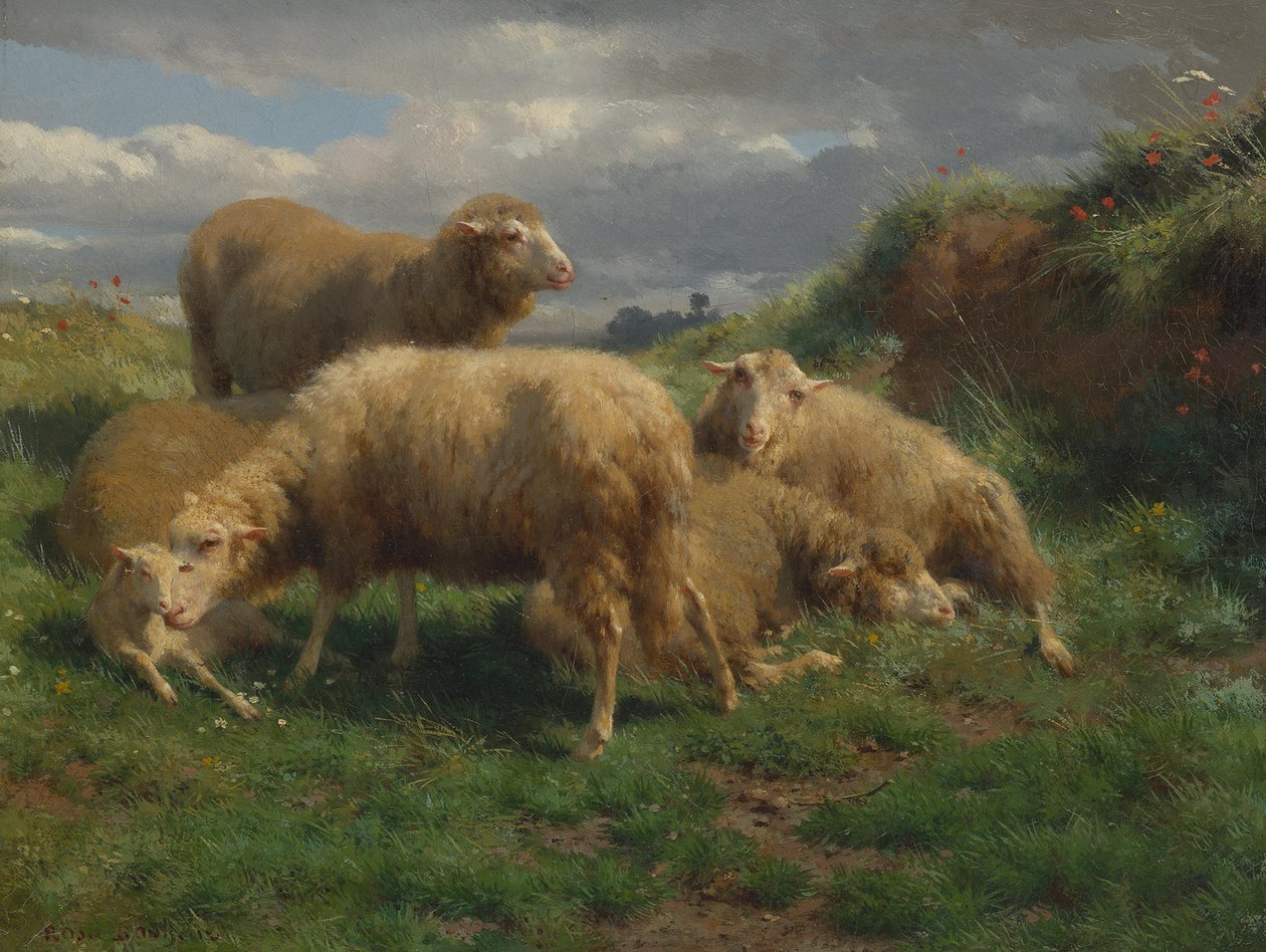 Ett landskap med får av Rosa Bonheur
