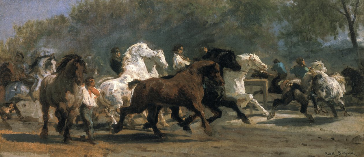 Studie för hästmarknaden, 1852-54 av Rosa Bonheur
