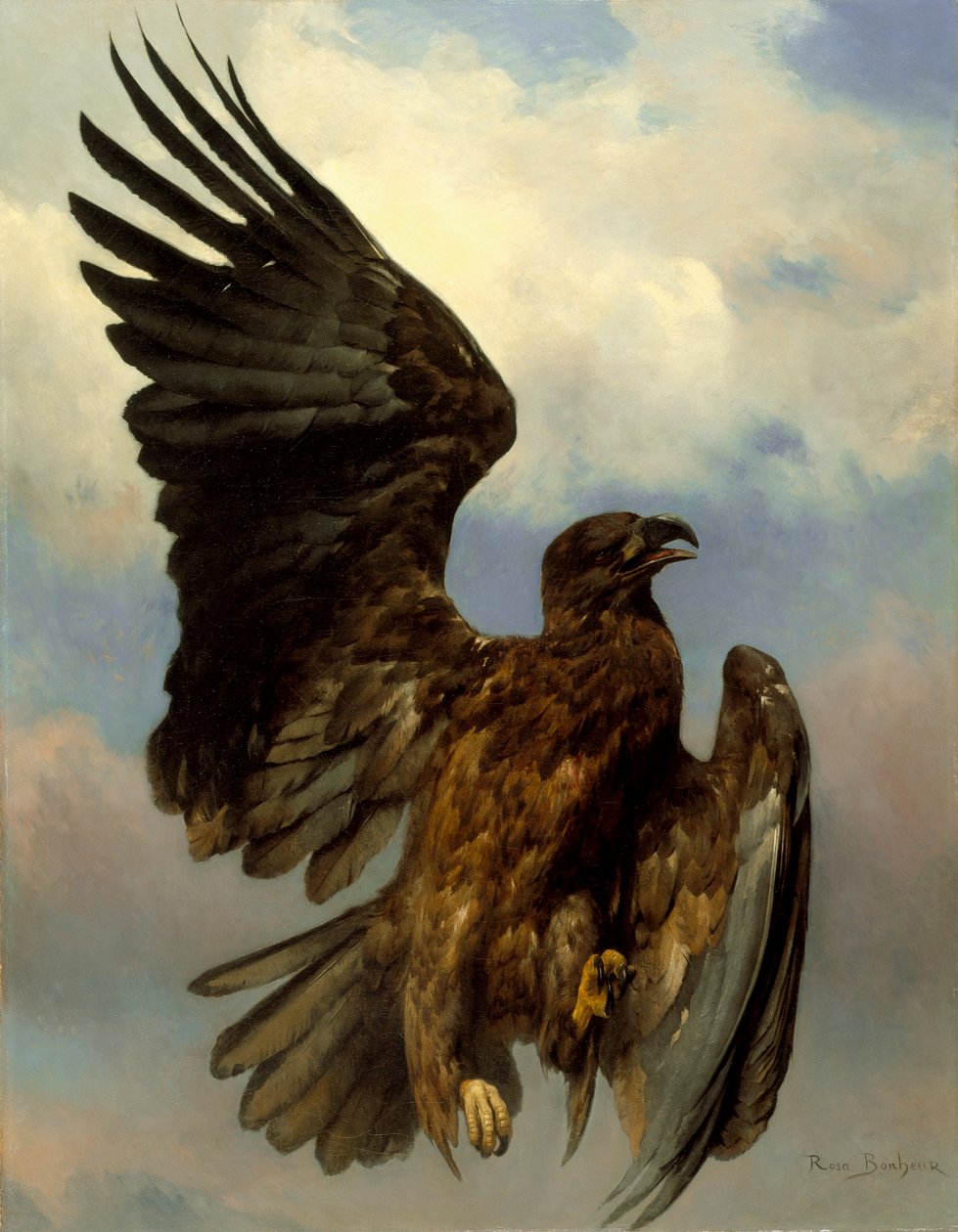 Den sårade örnen, ca 1870 av Rosa Bonheur