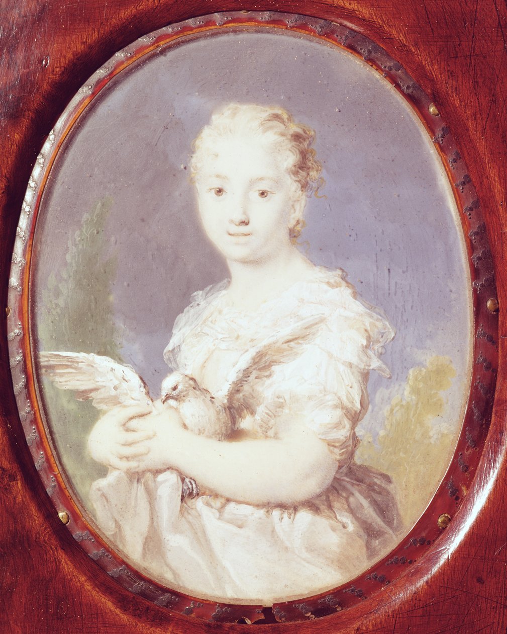 Ung flicka med en duva av Rosalba Giovanna Carriera