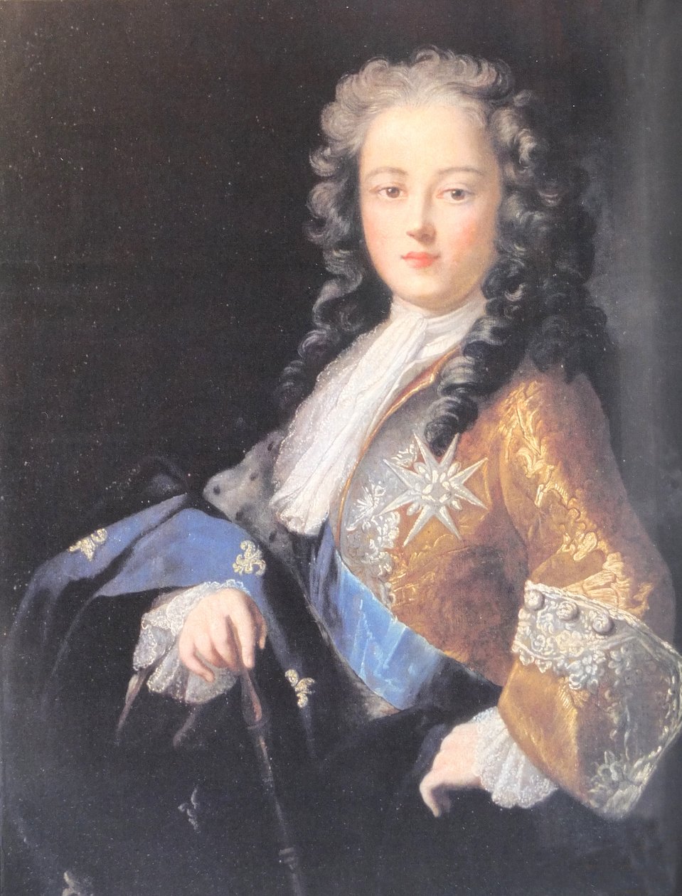 Porträtt av Ludvig XV, kung av Frankrike (1710-1774), avbildad som ung man av Rosalba Carriera