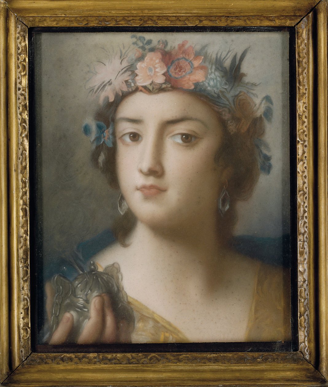 Allegorier om de fyra kontinenterna: Asien (pastell på papper) av Rosalba Giovanna (follower of) Carriera