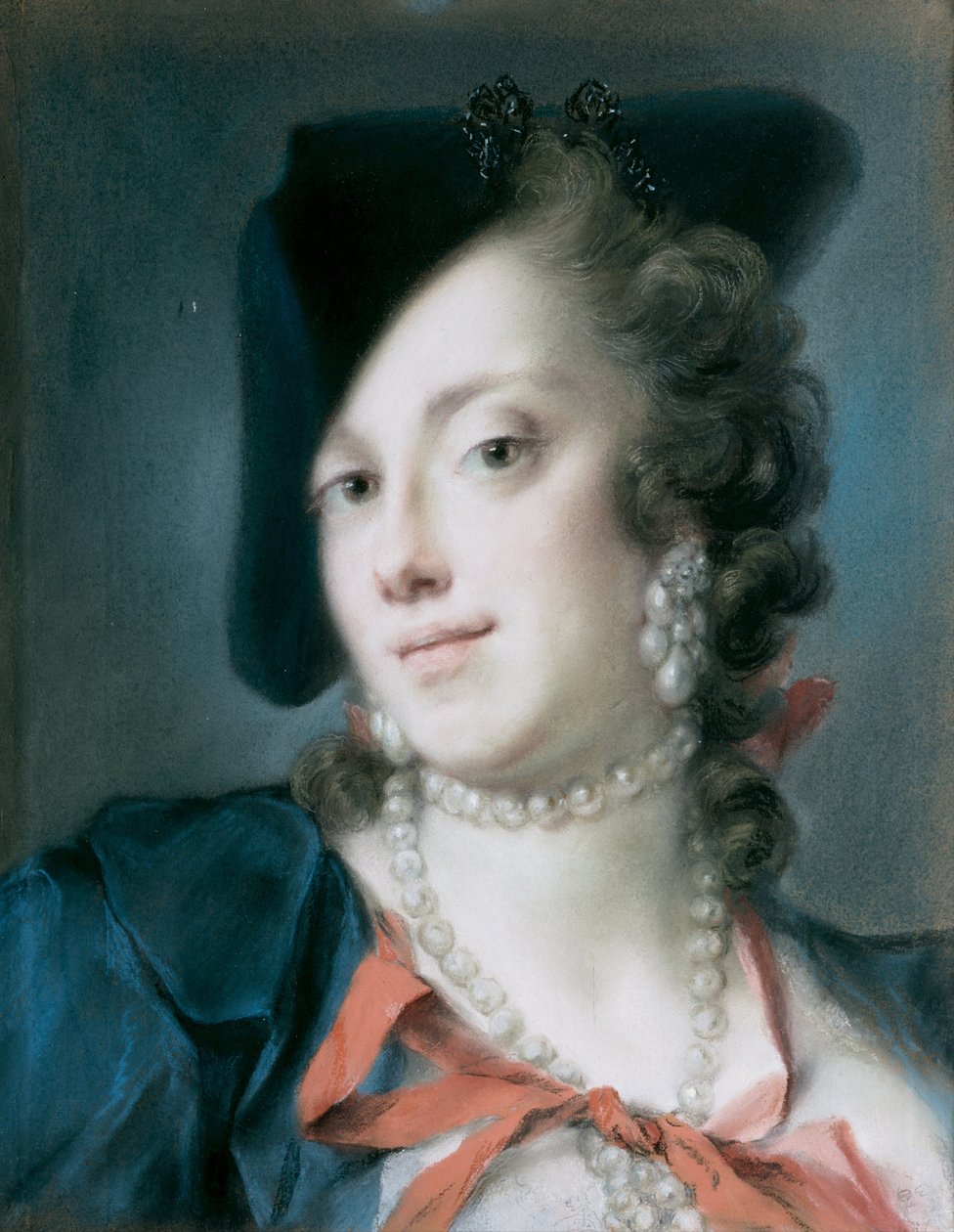En venetiansk dam från huset Barbarigo Caterina Sagredo Barbarigo, ca 1735-1739 av Rosalba Giovanna Carriera
