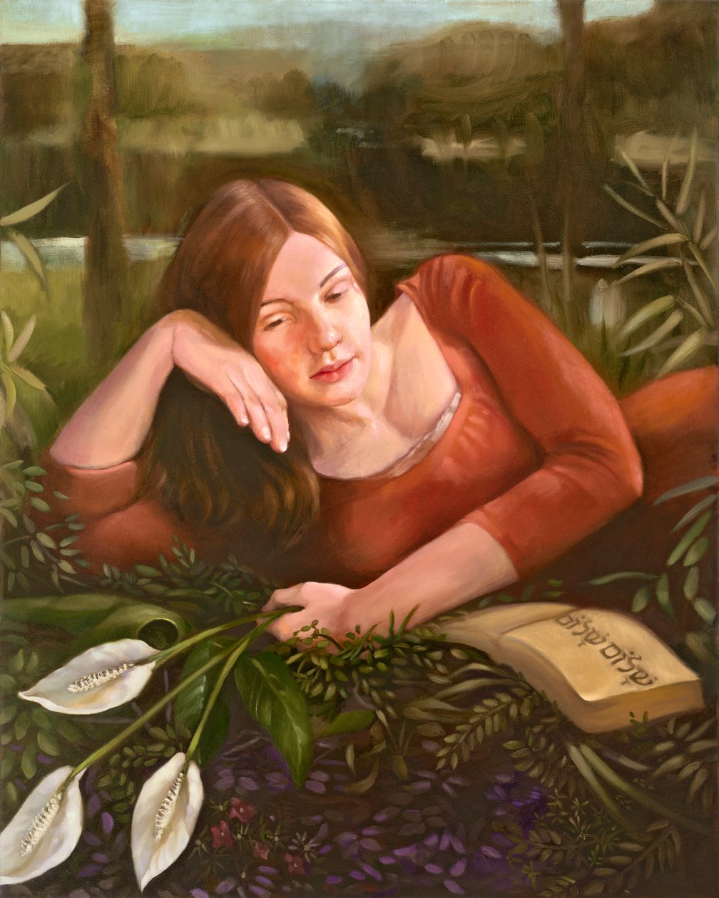 Perfekt fred, 2008 (olja på duk) av Rosemarie Adcock