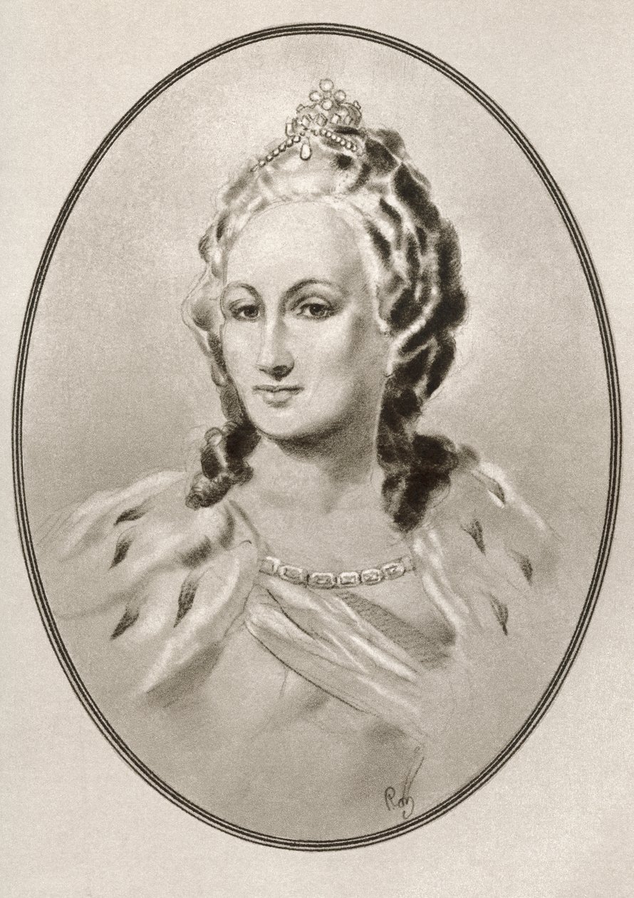 Catherine II, från Living Biography of Famous Rulers. av Ross Gordon