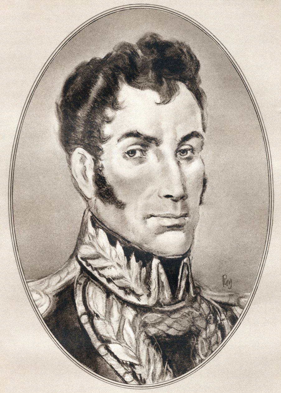 Simon Jose Antonio de la Santusima Trinidad Bolivar Palacios Ponte y Blanco, från Living Biographies of Famous Men. av Ross Gordon