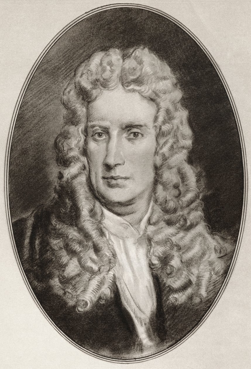 Sir Isaac Newton, från Living Biography of Famous Men av Ross Gordon