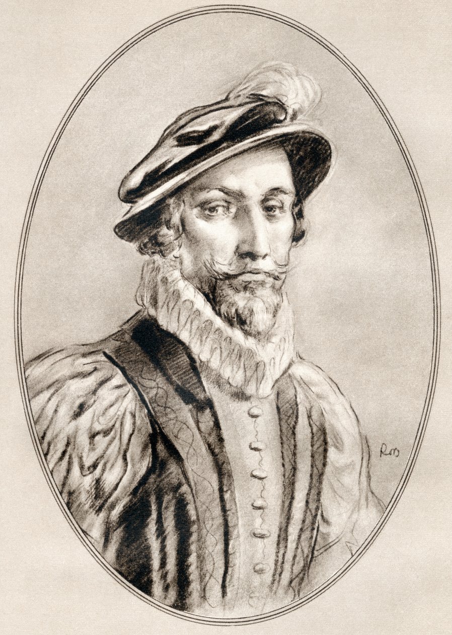 Sir Walter Raleigh, från Living Biography of Famous Men. av Ross Gordon