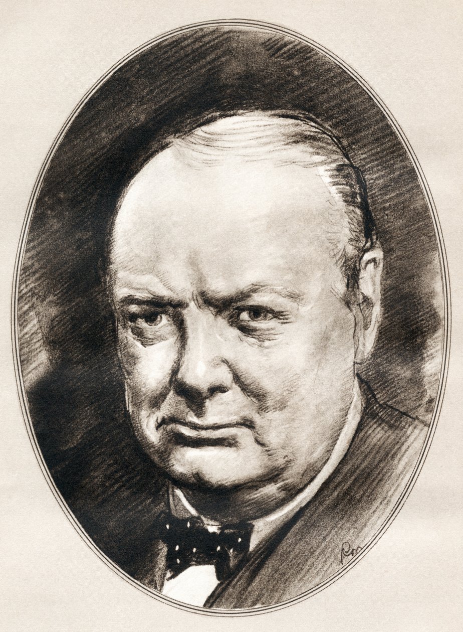 Sir Winston Leonard Spencer-Churchill, från Living Biographies of Famous Men. av Ross Gordon