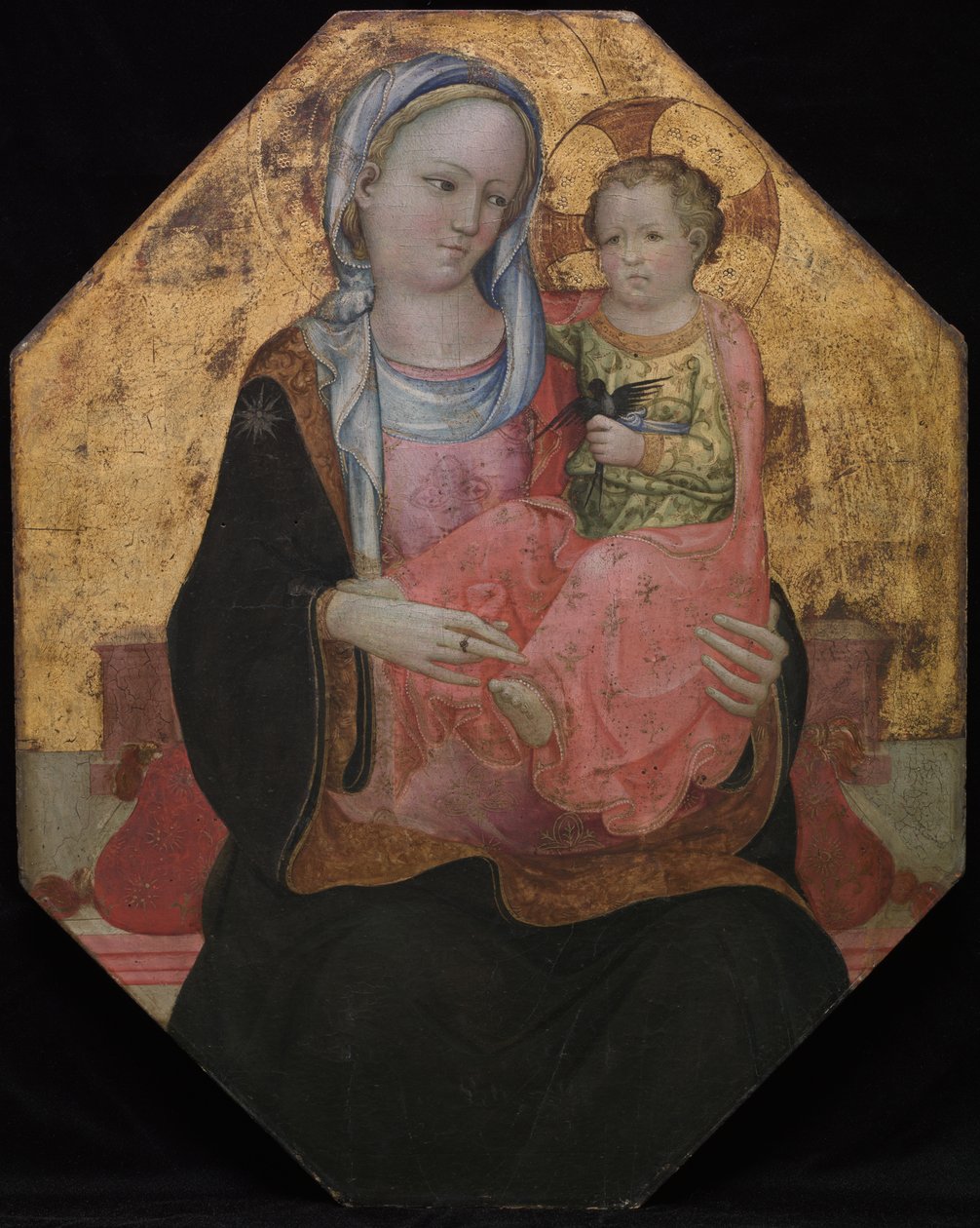 Jungfru och barn, sent 1430-tal (tempera på trä) av Rossello di Jacopo Franchi