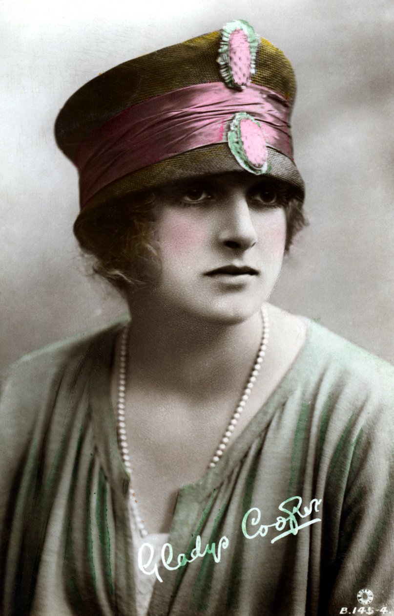Gladys Cooper 1888-1971, engelsk skådespelerska, tidigt 1900-tal. av Rotary Photo
