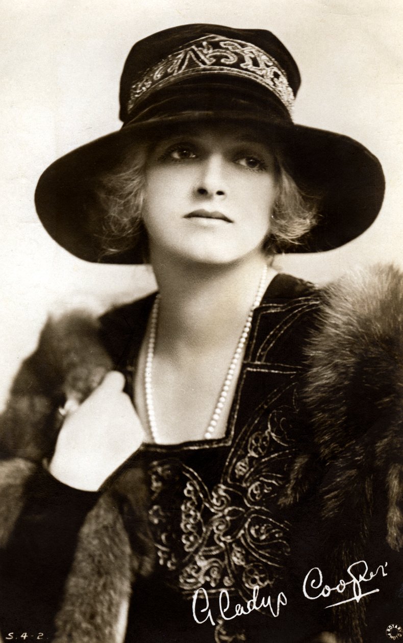 Gladys Cooper 1888-1971, engelsk skådespelerska, tidigt 1900-tal. av Rotary Photo