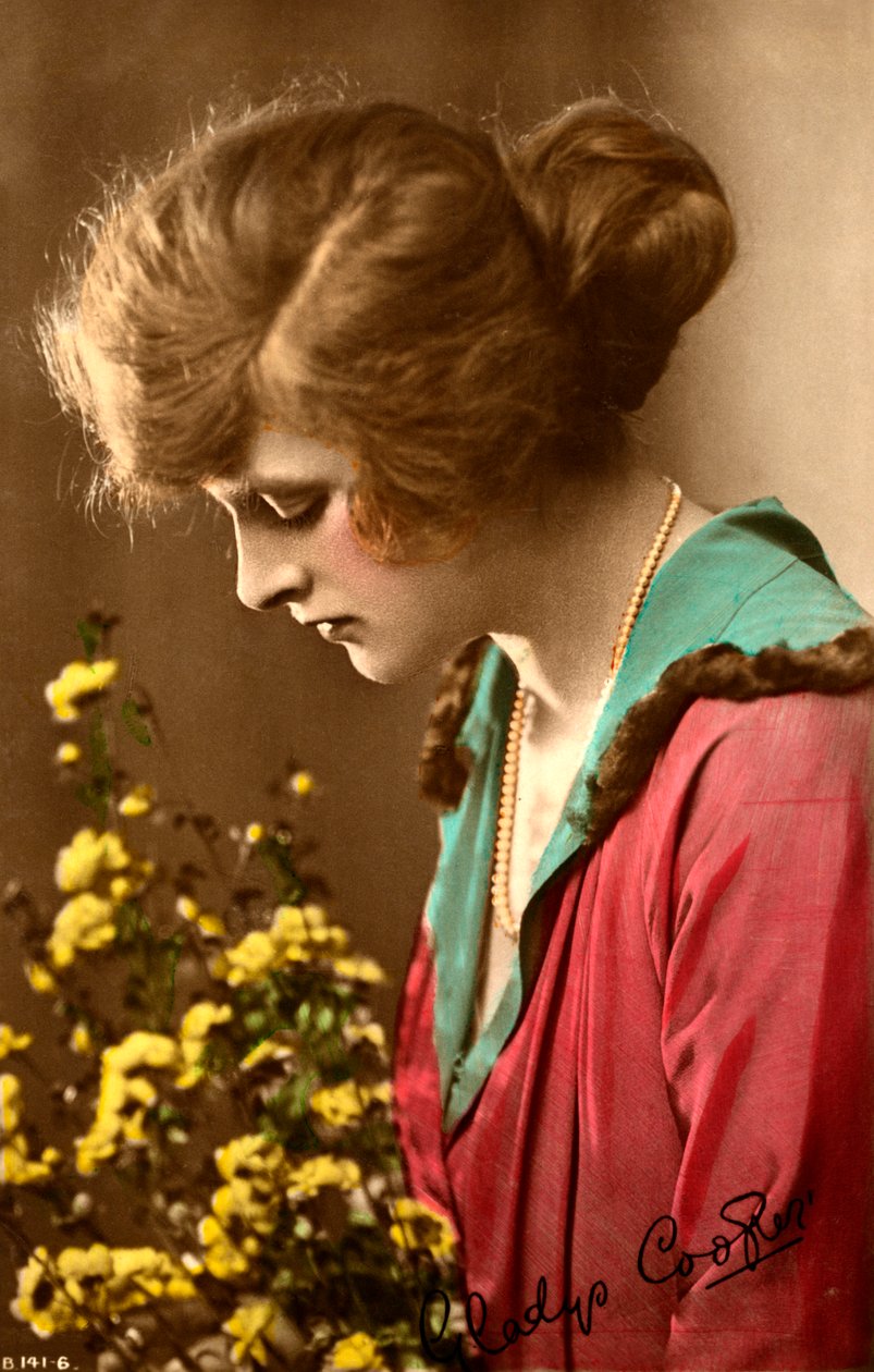 Gladys Cooper 1888-1971, engelsk skådespelerska, tidigt 1900-tal. av Rotary Photo