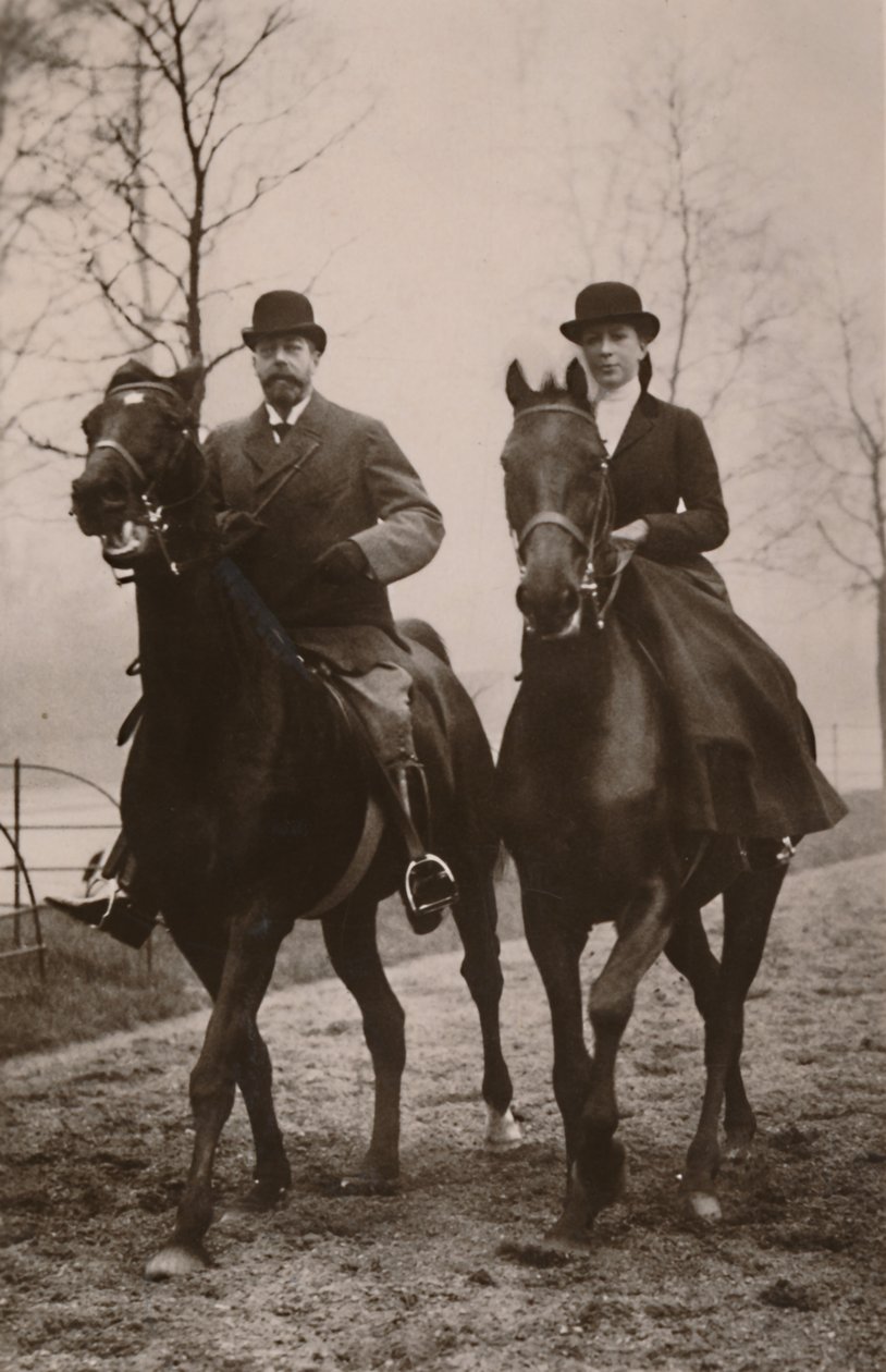 H.M. Kung George V och prinsessan Mary, 1914. av Rotary Photo