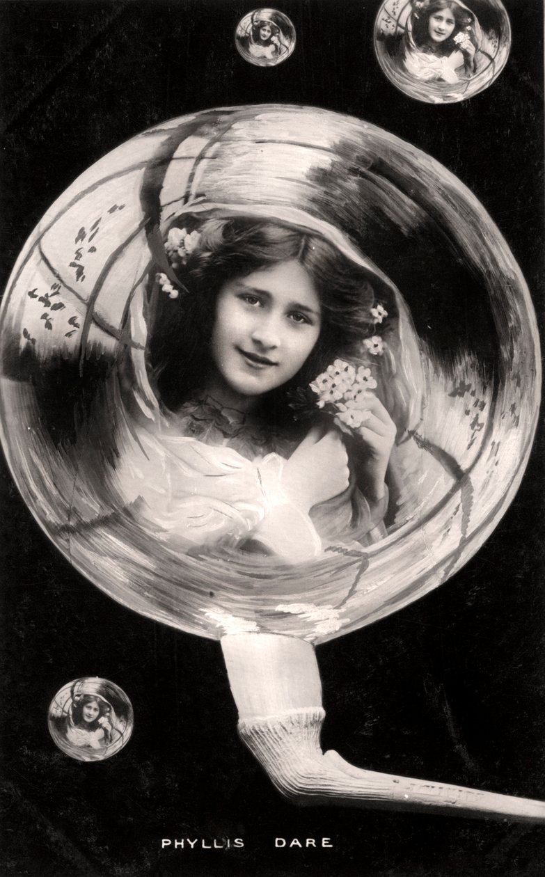 Phyllis Dare 1890-1975, engelsk skådespelerska, 1907. av Rotary Photo
