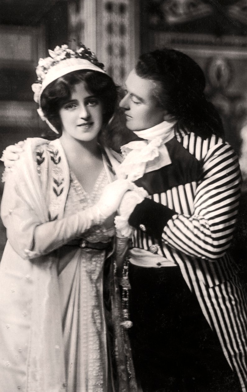 Robert Evett 1874-1949 och Denise Orme 1885-1960 i The Merveilleuses, tidigt 1900-tal. av Rotary Photo