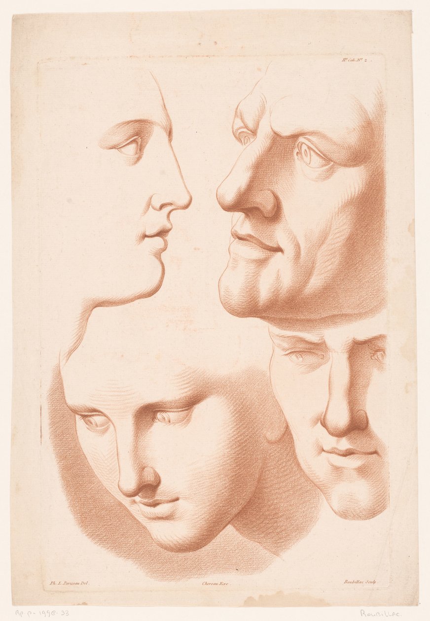 Huvuden av man och kvinna Principles of Drawing from Nature, del två (serietitel) IIe Cahier de Principes du Dessin d