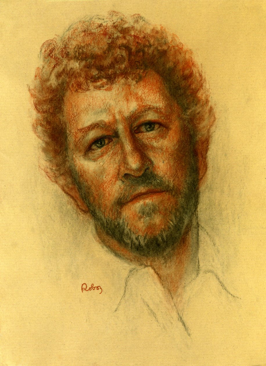 Sebastian Faulks porträtt av Zsuzsi Roboz i pasteller ca av Rudolf Eichstaedt