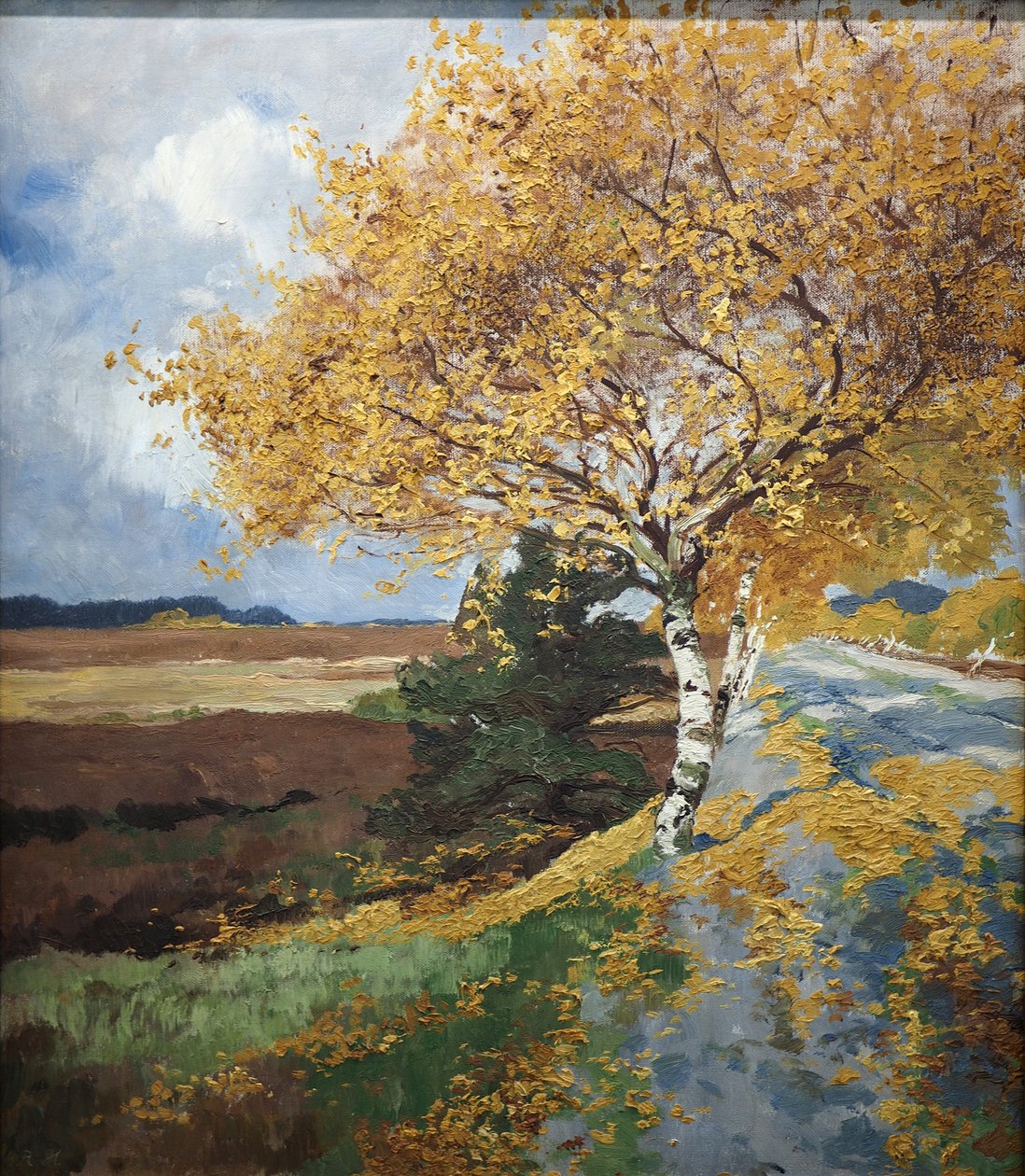 Landstrae im Herbstn av Rudolf Hermanns