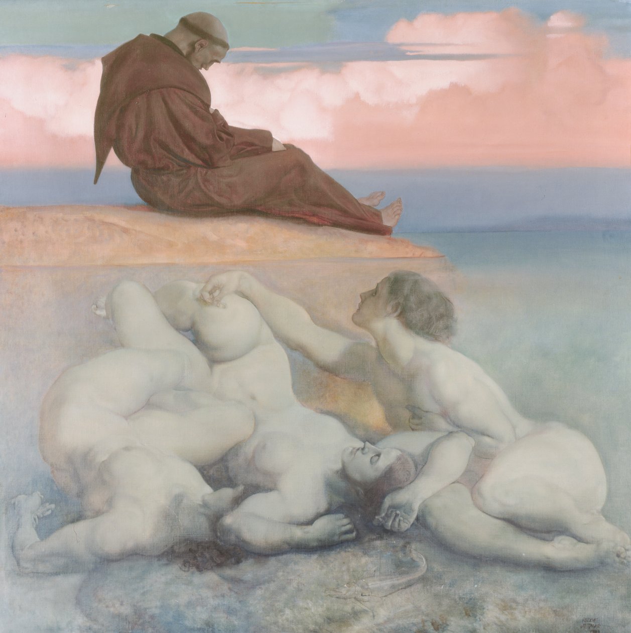 Munk och nixor, 1921 av Rudolf Jettmar