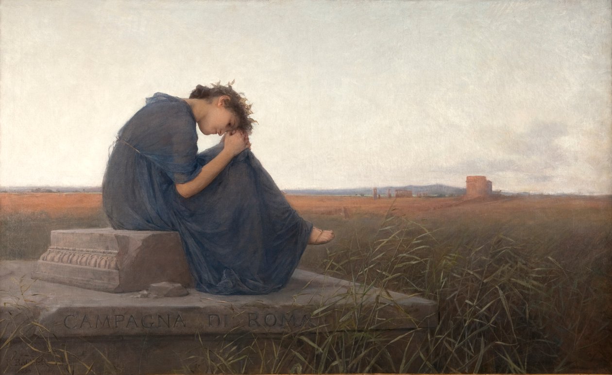 Roms landsbygd. Grabmal der Caecilia Metella av Rudolf Bacher