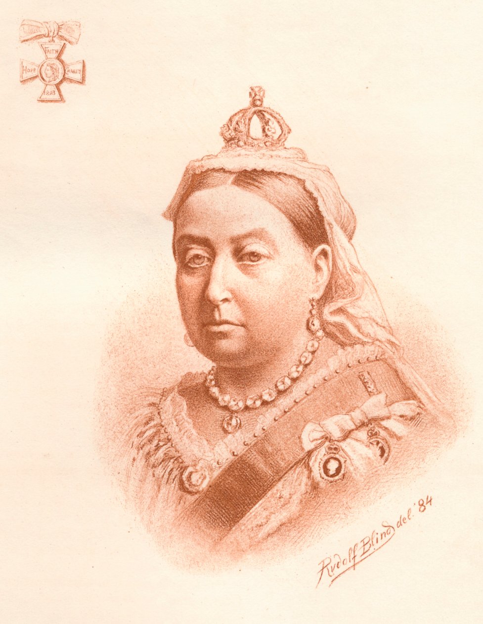 Hennes Majestät Drottningen, Indiens kejsarinna, 1884 av Rudolf Blind