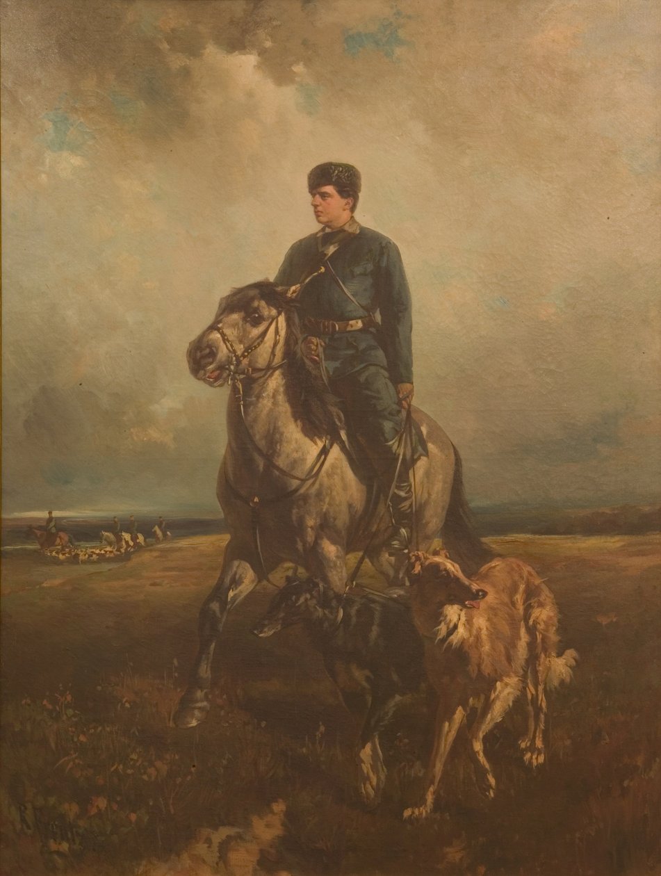 Storhertig Vladimir Alexandrovich av Ryssland 1847-1909 På jakt, 1890-talet av Rudolf Ferdinandovich Frenz