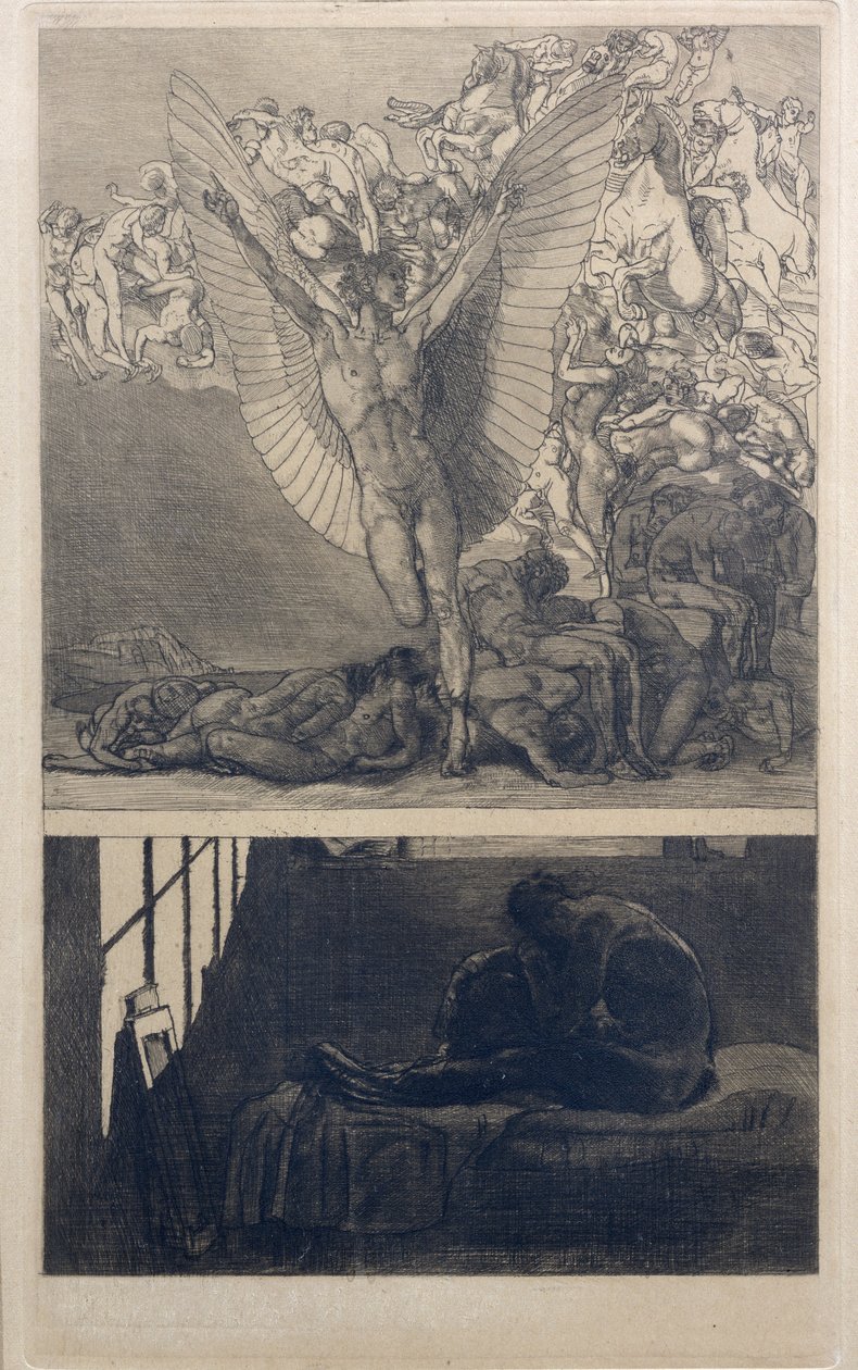 Sleepless Night (etsning) av Rudolf Jettmar