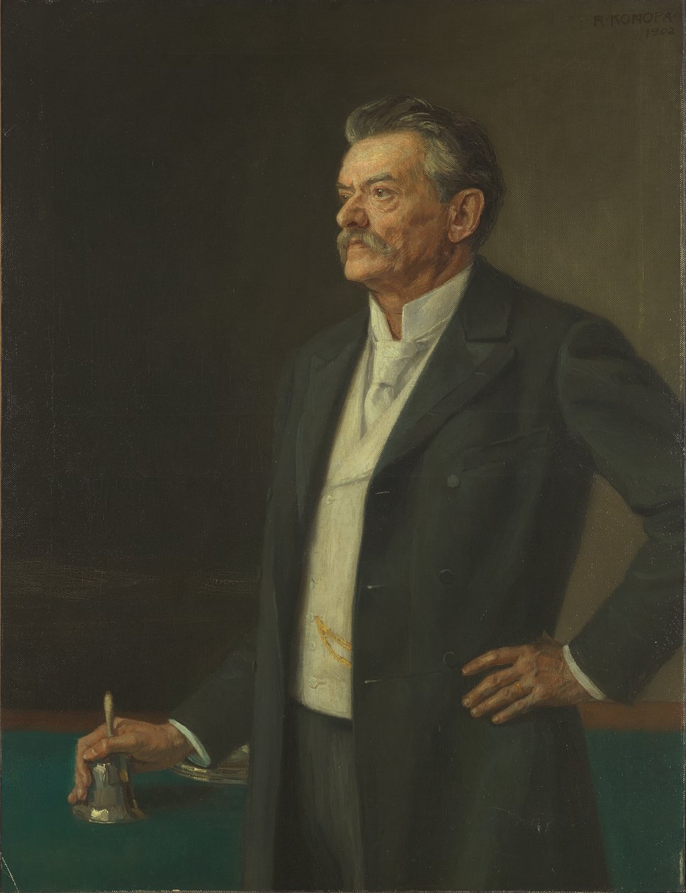 Riksdagens president, Dr. Theodor Kathrein av Rudolf Konopa