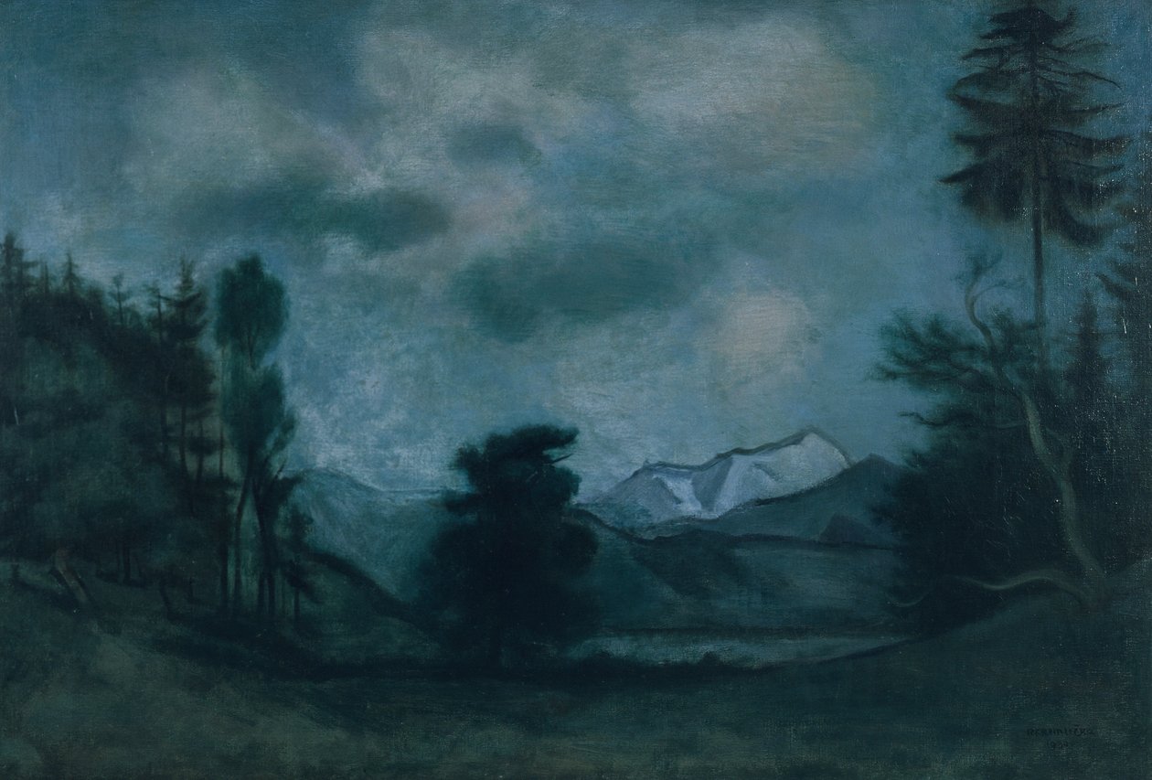 Alplandskap av Rudolf Kremlicka