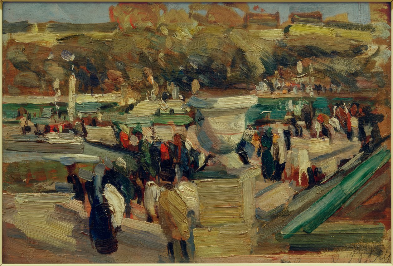 Fotgängare i parken (Jardin du Luxembourg), Paris av Rudolf Levy