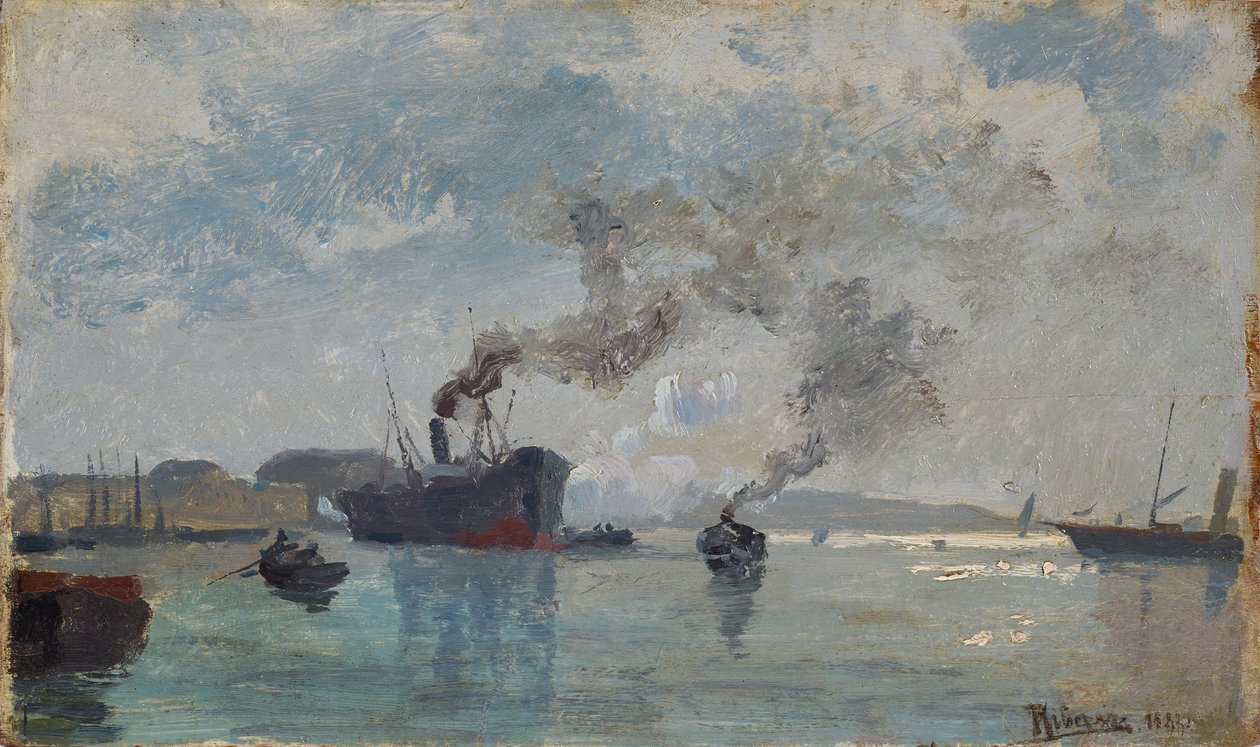 fartyg i hamn av Rudolf Ribarz