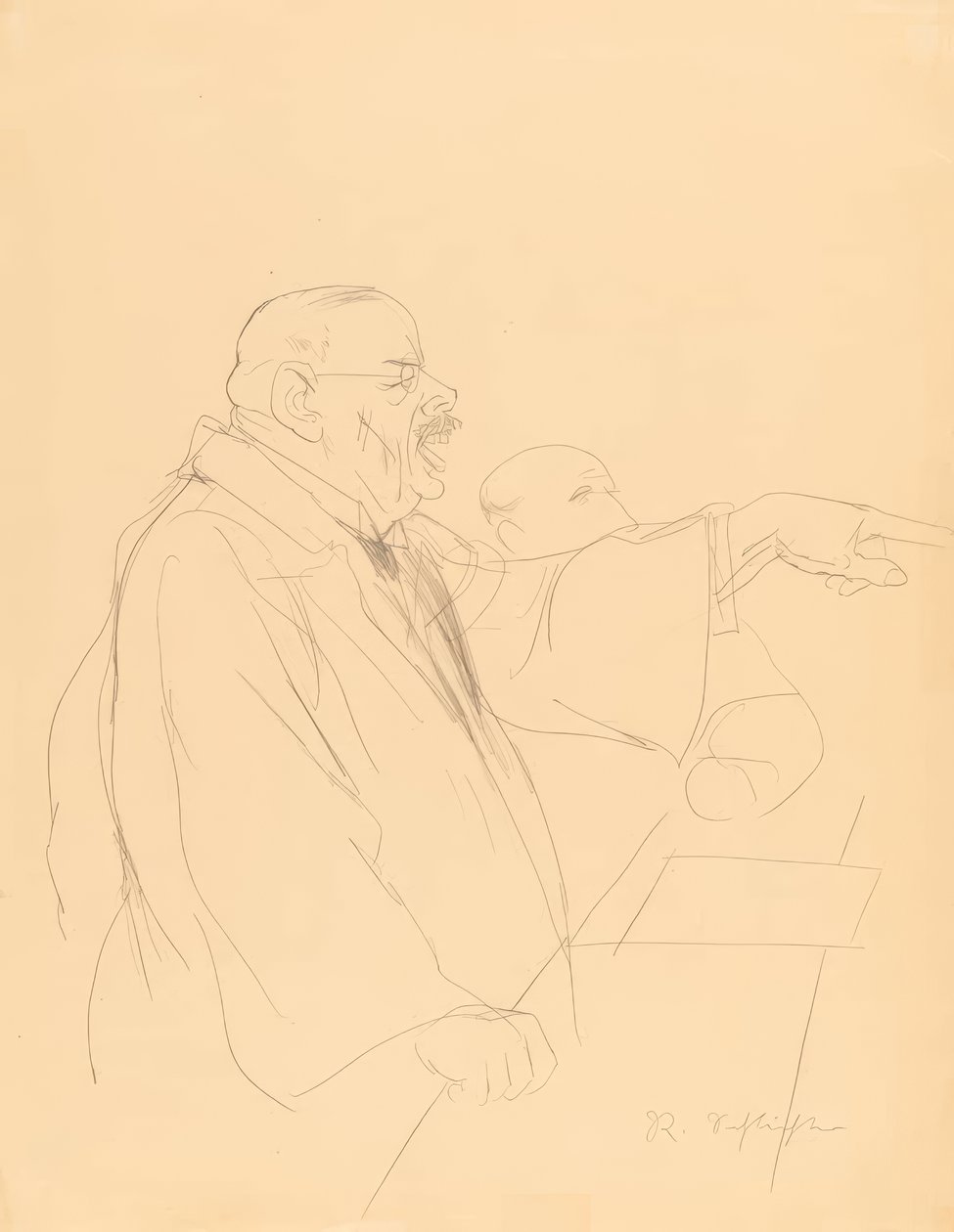 München I rättssalen av Rudolf Schlichter