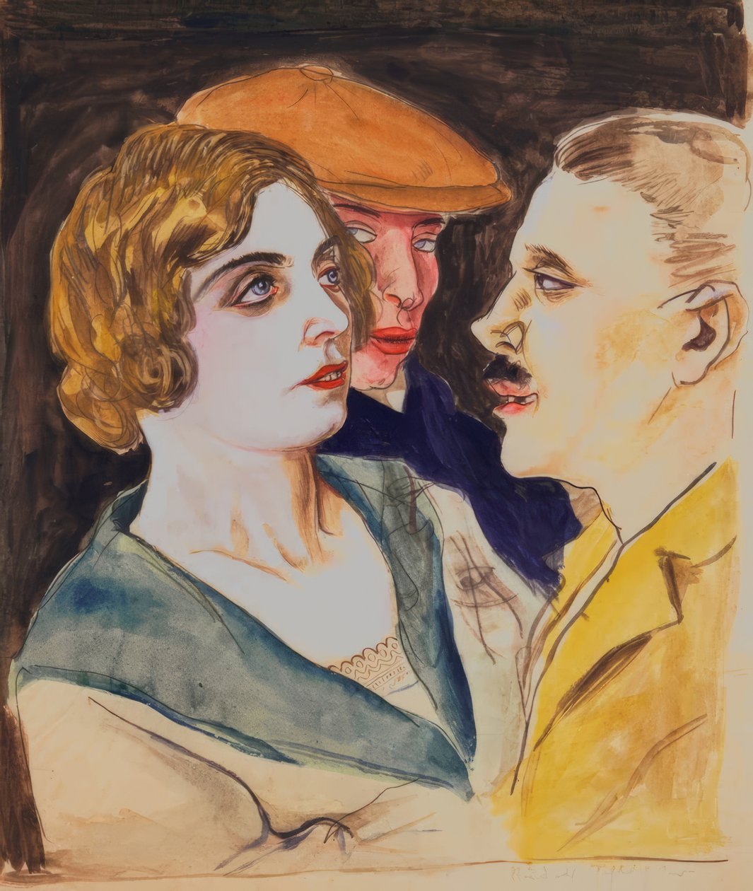 Danspar och åskådare av Rudolf Schlichter