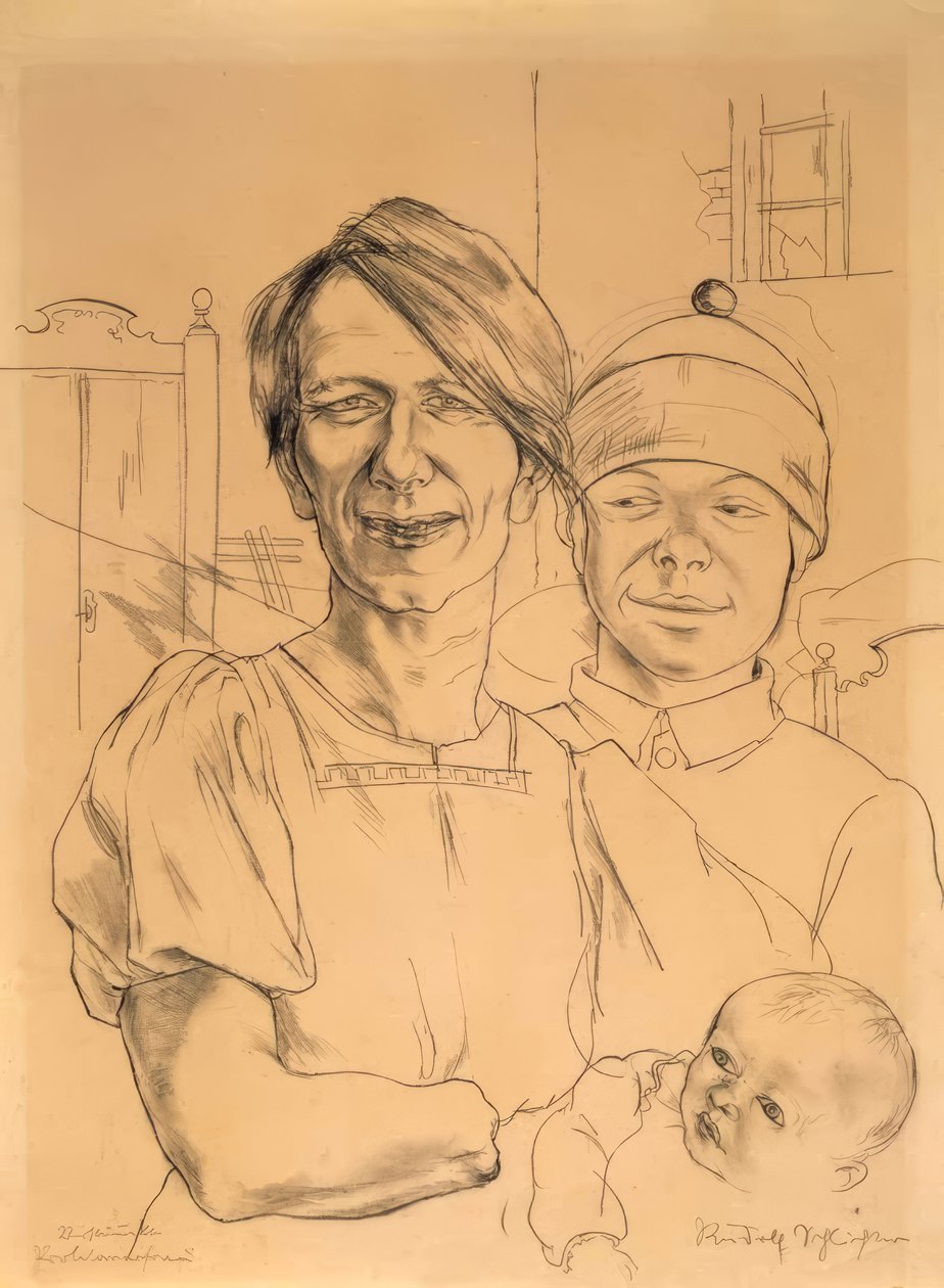 Stympade proletärkvinna av Rudolf Schlichter